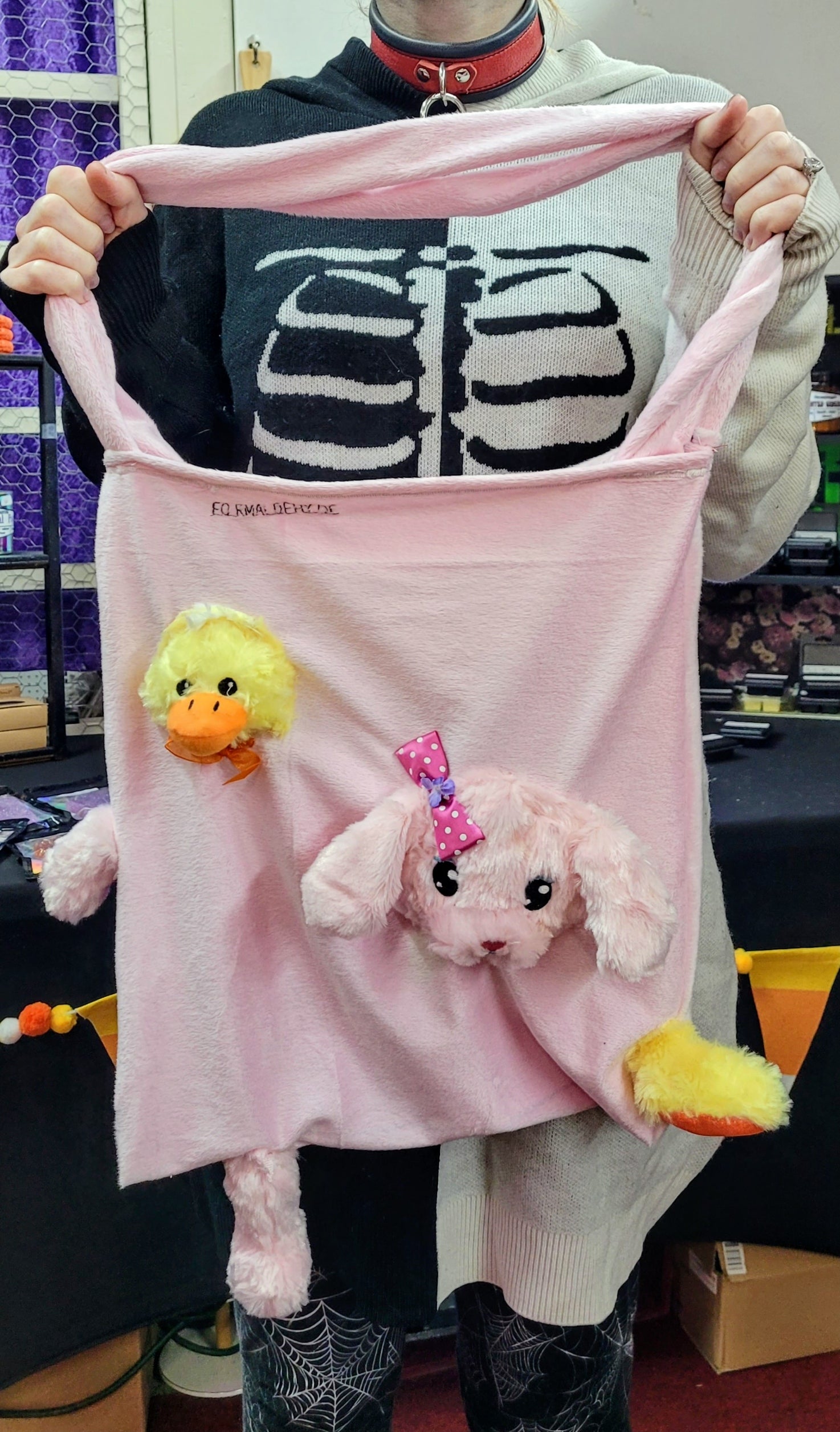 Stuffed animal tote bag