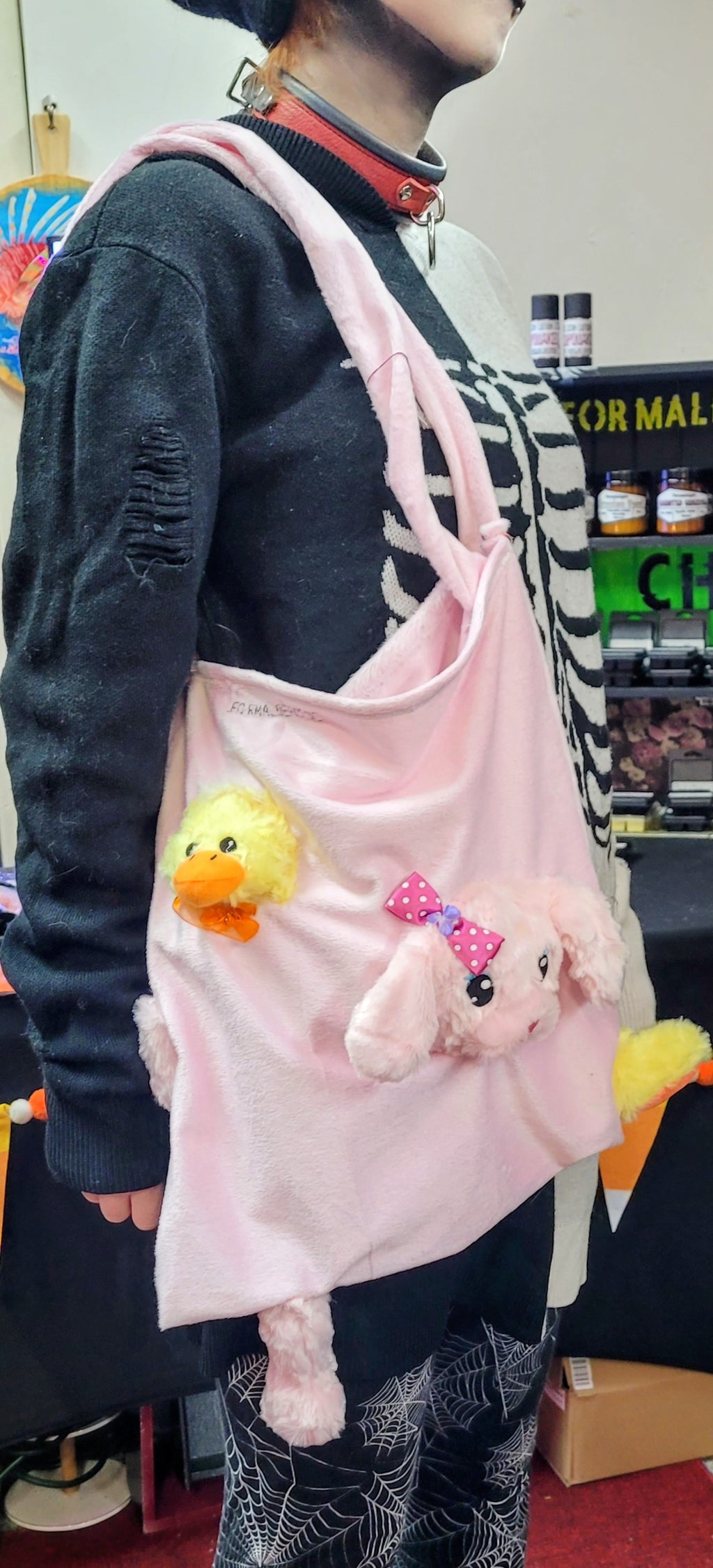 Stuffed animal tote bag