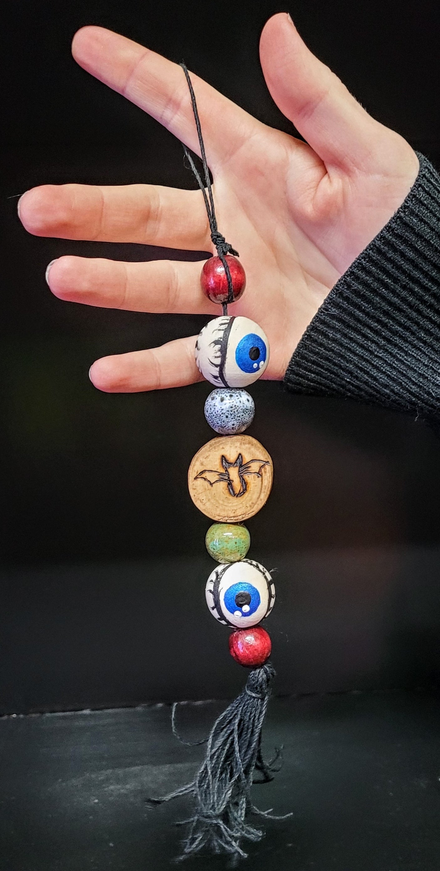 Wicked eye tassels